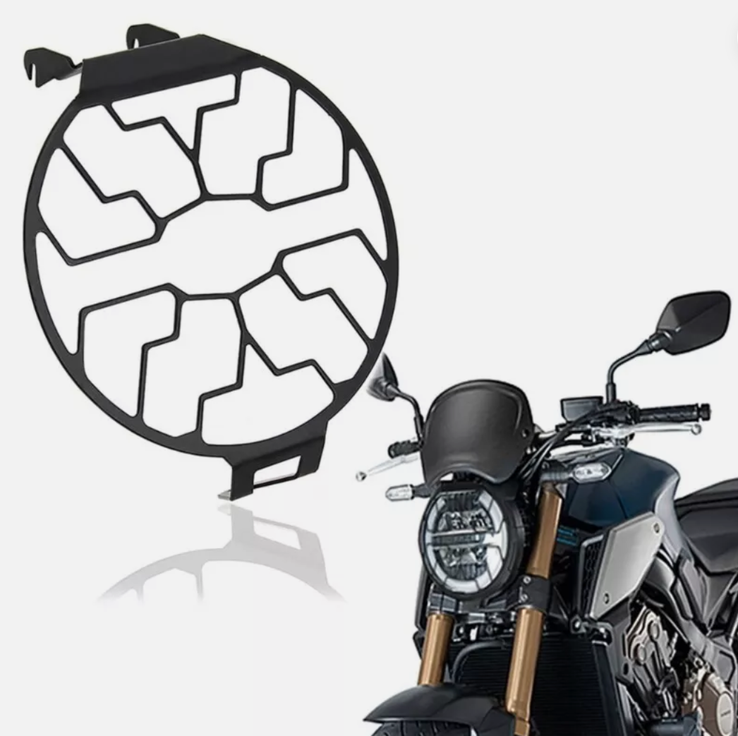 Motorcycle Headlight LED Mesh Grill Guard Front Lamp Grilles Cover for CB650R
