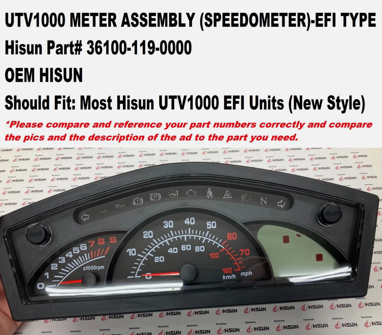 UTV1000 METER ASSEMBLY (SPEEDOMETER), 36100-119-0000  P311001361000000