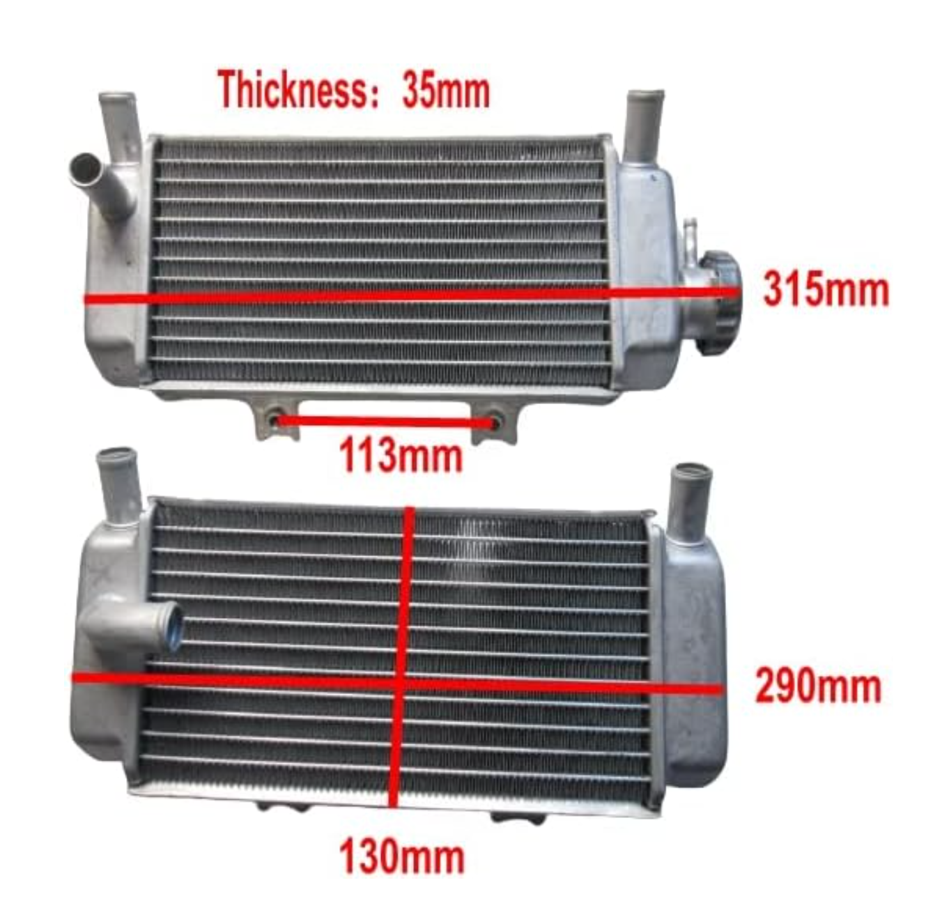 Aluminum Cooling Radiator CB250 for Loncin for ATV250 LC170 160010013