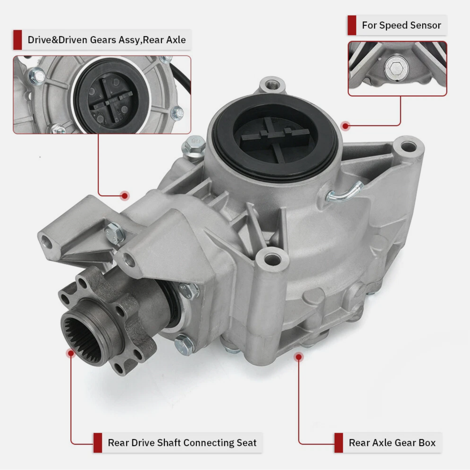 Differential Rear Gear Box For 08-16 HiSUN 500 700 UTV MSU Massimo SuperMach