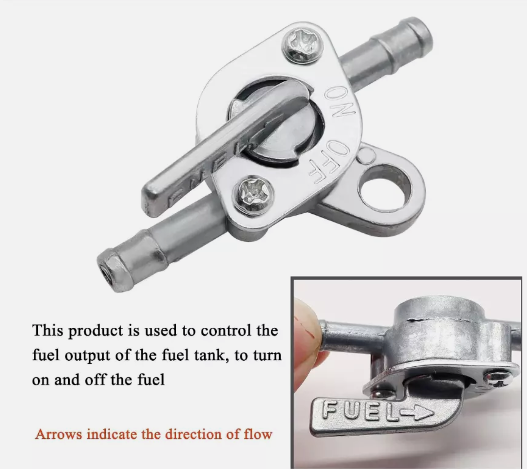 5X 3/16" Inline Gas Fuel Petcock On-Off Switch Shut off Valve 50 90 110 125 cc Atv Mini Bike Go Kart.