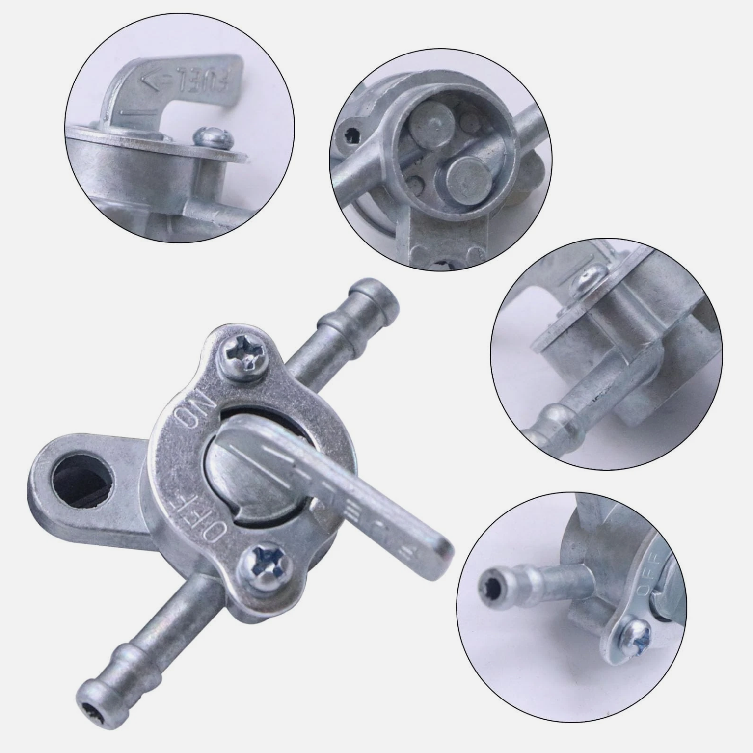 5X 3/16" Inline Gas Fuel Petcock On-Off Switch Shut off Valve 50 90 110 125 cc Atv Mini Bike Go Kart.