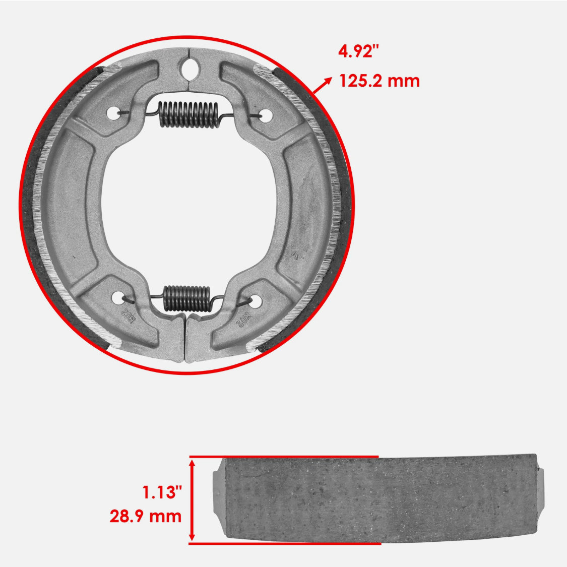 Brake Shoes for Yamaha Breeze 125 Champ 100 Grizzly 125 Raptor 50 80 TTR230 3FA-W253E-0000