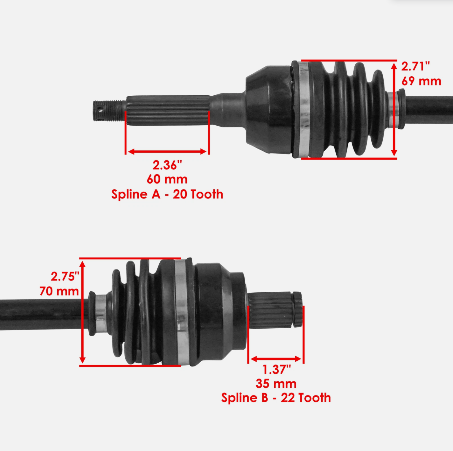 Front Left Right CV Joint Axle Shaft for Polaris Sportsman 450 500 570 800 1332931