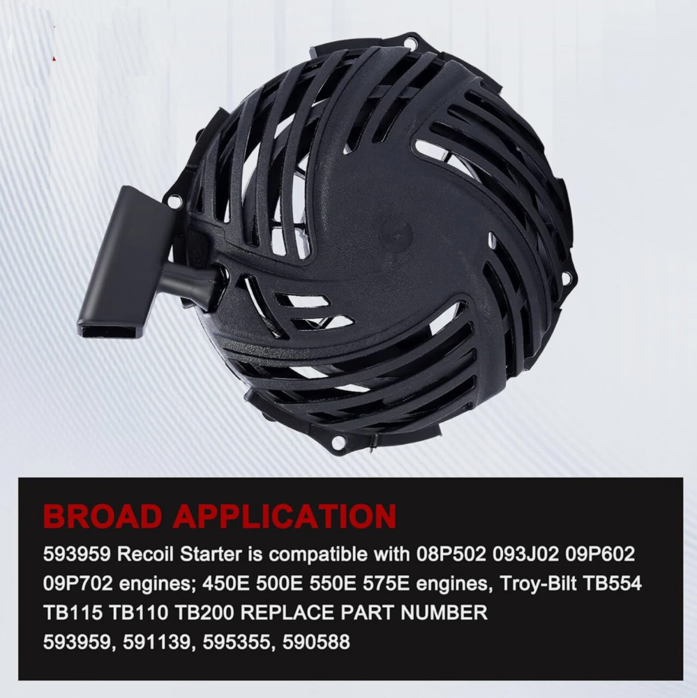 Recoil Pull Starter Assembly for BRIGGS & STRATTON 140cc 450E 500E 550EX 575E 600E 625E 625EX 550EX 590588 593959 591139 593961 593959 590588 591139 08P502