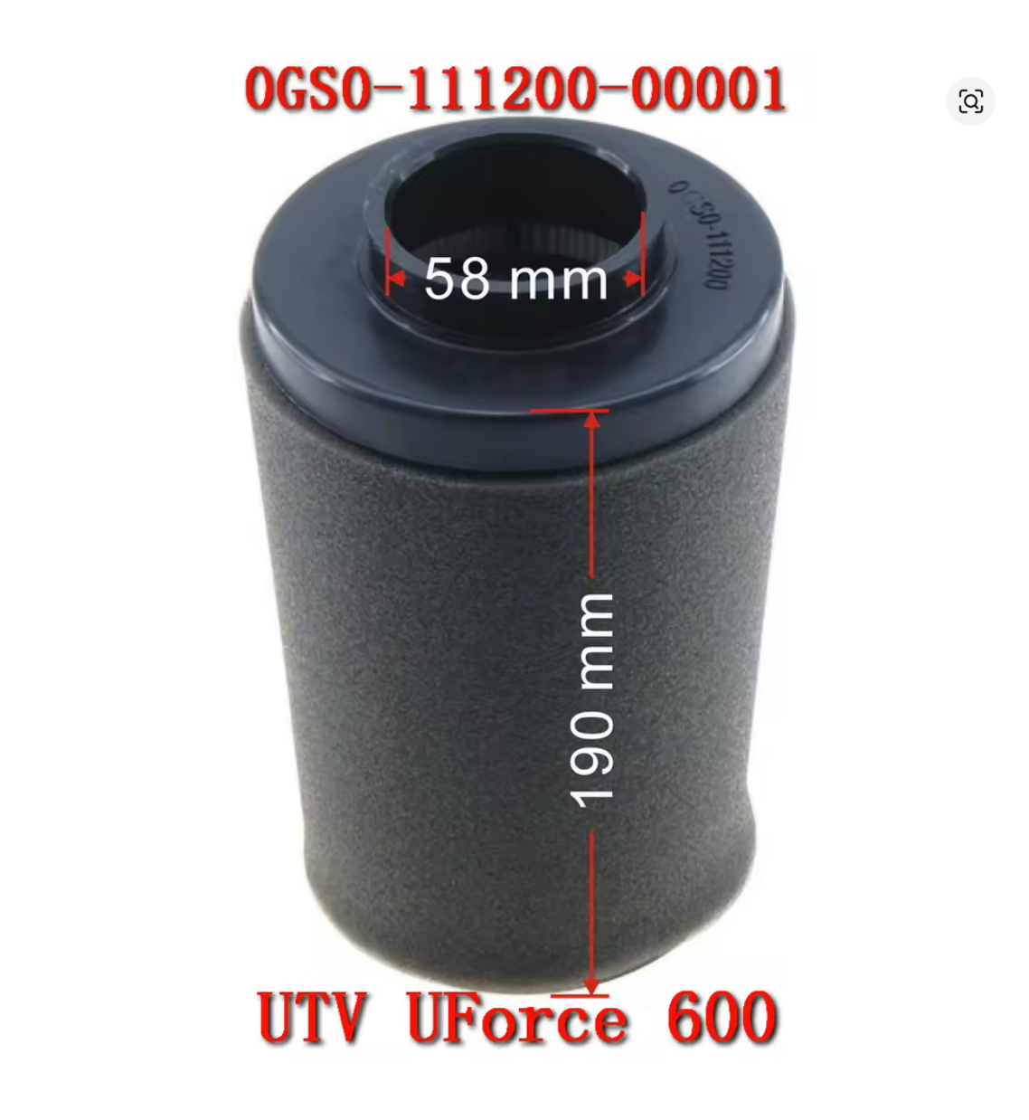 Air Filter Element 0GS0-111200-00001 For CFMoto UForce 600 625 800 XL UTV CF600UTR(T1b) CF600UU CF600UZ CF800UTR-4 0GS0-111200