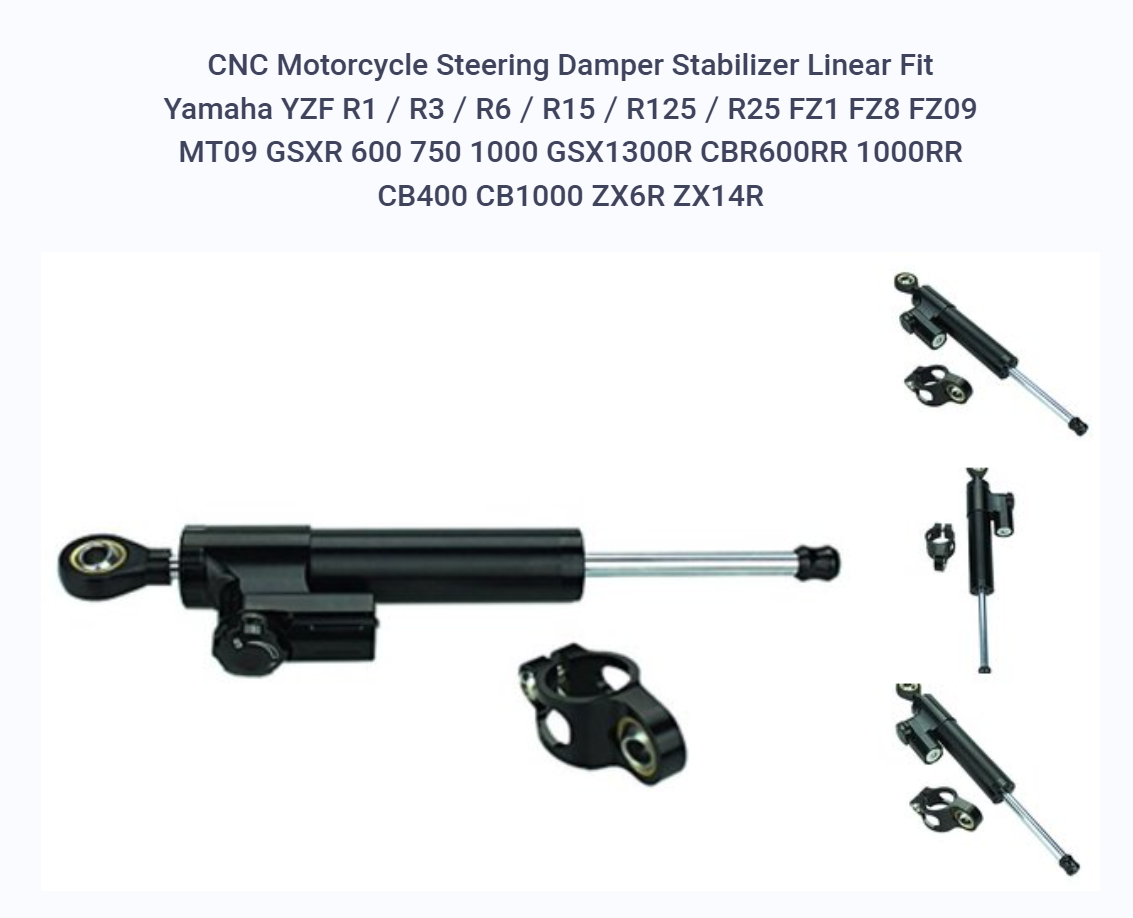 Motorcycle Steering Damper Stabilizer Safety Control Universal BK for yamaha YZF R6 YZF R1