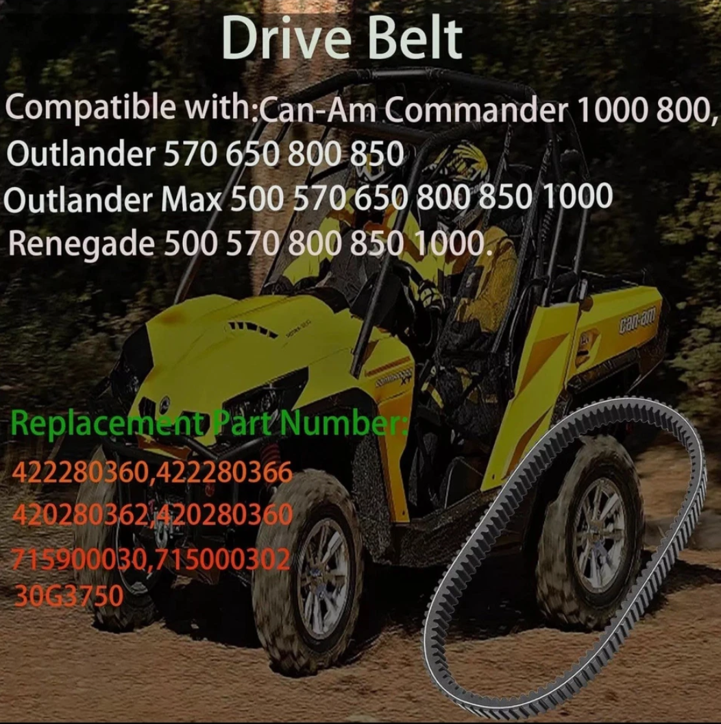 Drive Belt 422280360 30G3750 CVT Belt Can-Am Commander 1000 800