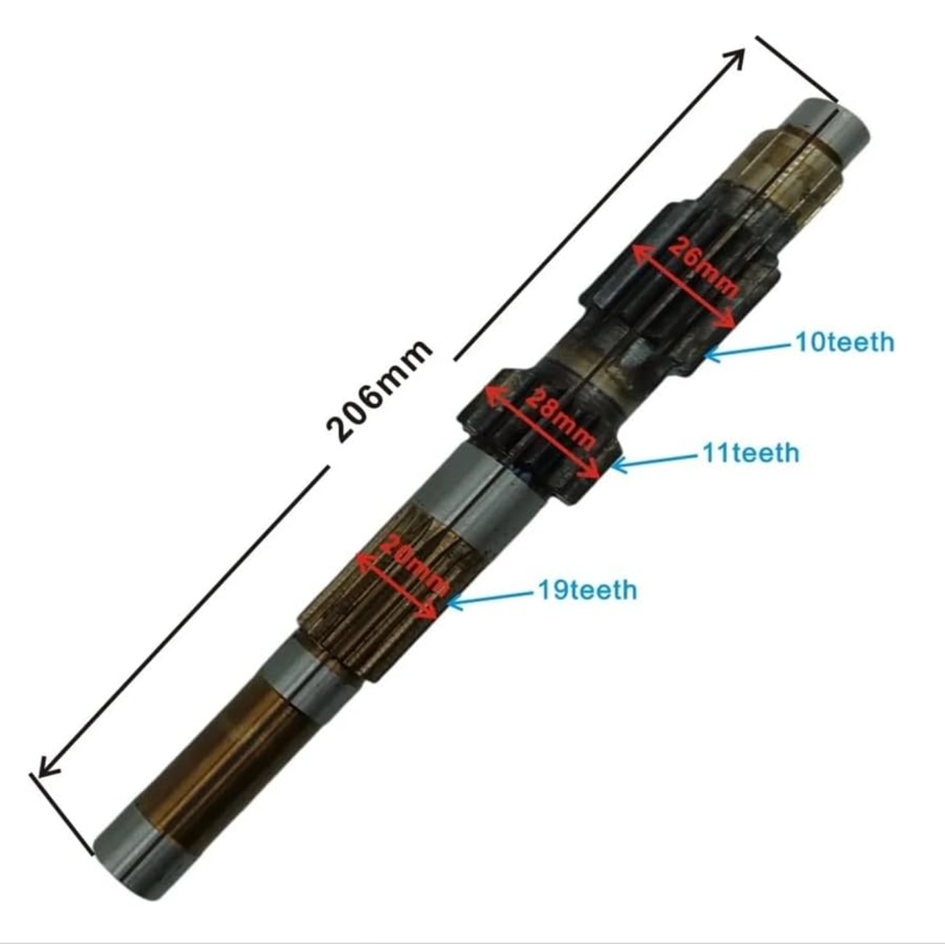 HS250 14Teeth Transmission Main Shaft For Hisun 250CC European Status UTV P013000222010201 22201-013000-0201