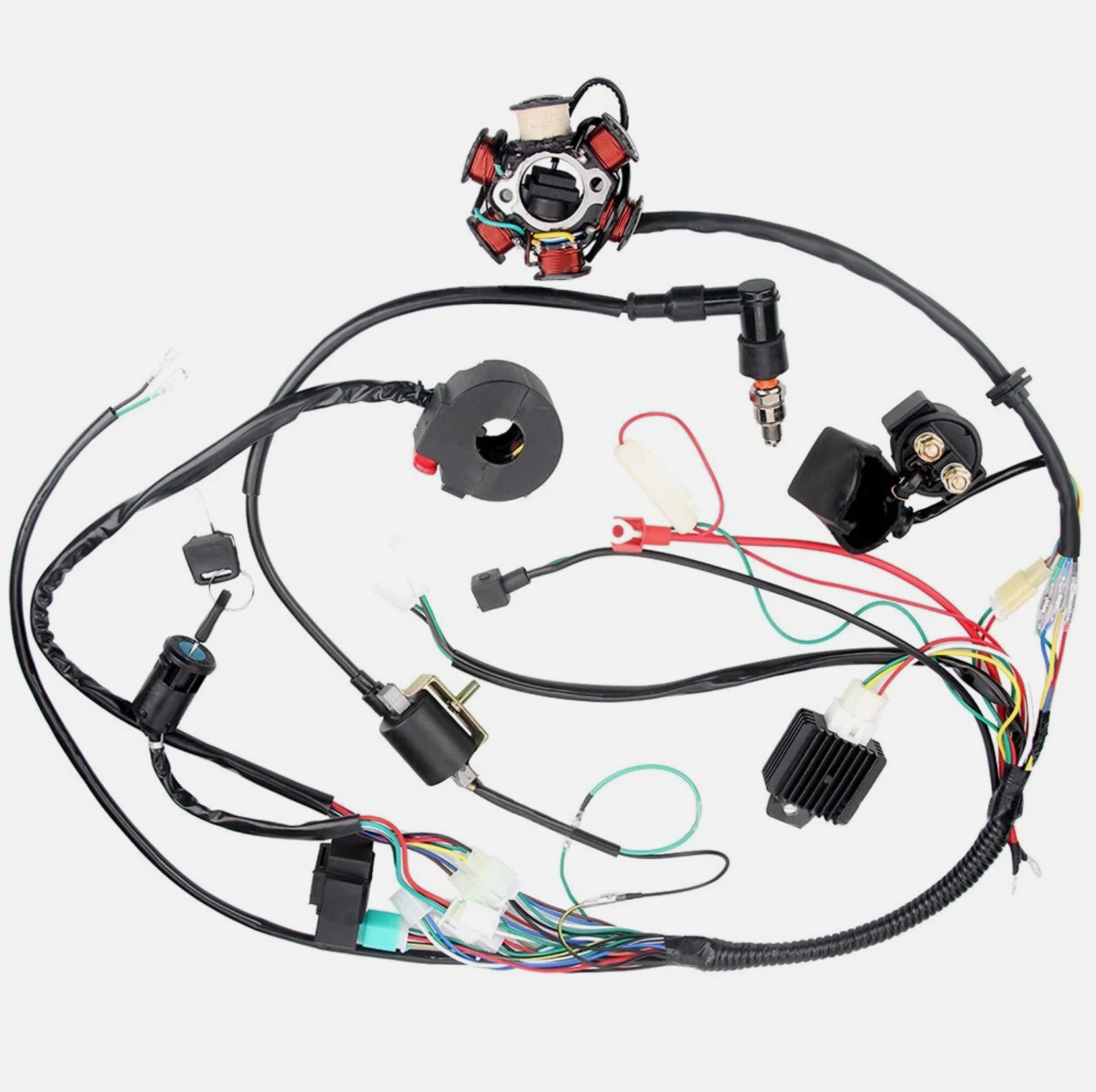 Electrics Wiring Harness CDI Stator 6 Coil Kit for 50cc 70cc 90cc 110cc 125cc