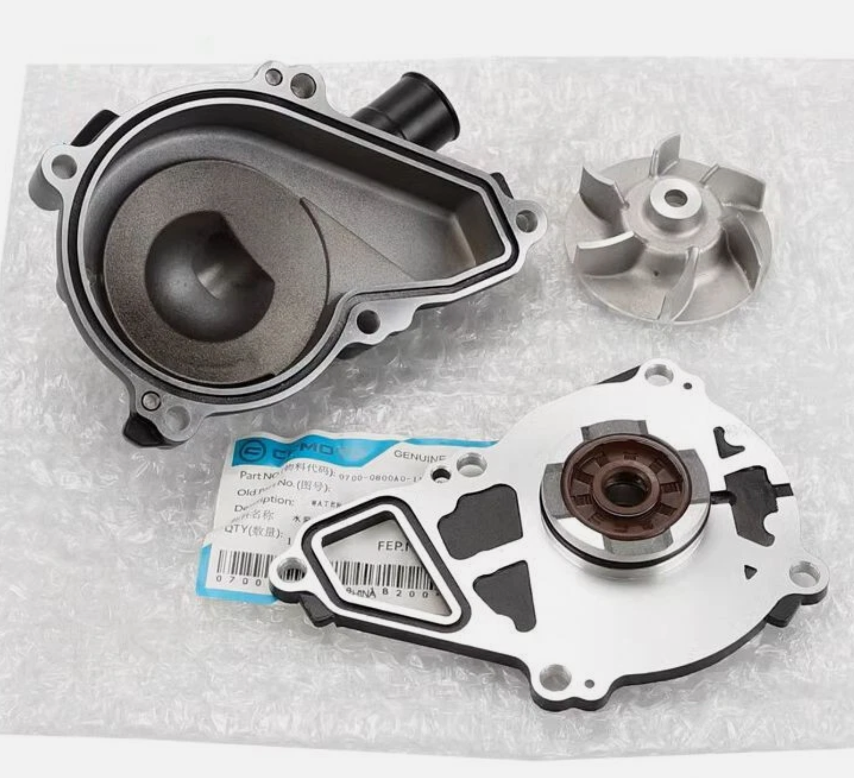 OEM Water Pump Assy Silver Grey for CFMOTO 400 650 400NK 650NK 650TK 650MT 650GT 700CLX
