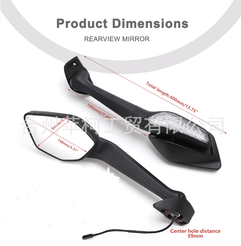 rear view mirror Turn signal reversing mirror For CFMOTO 450sr