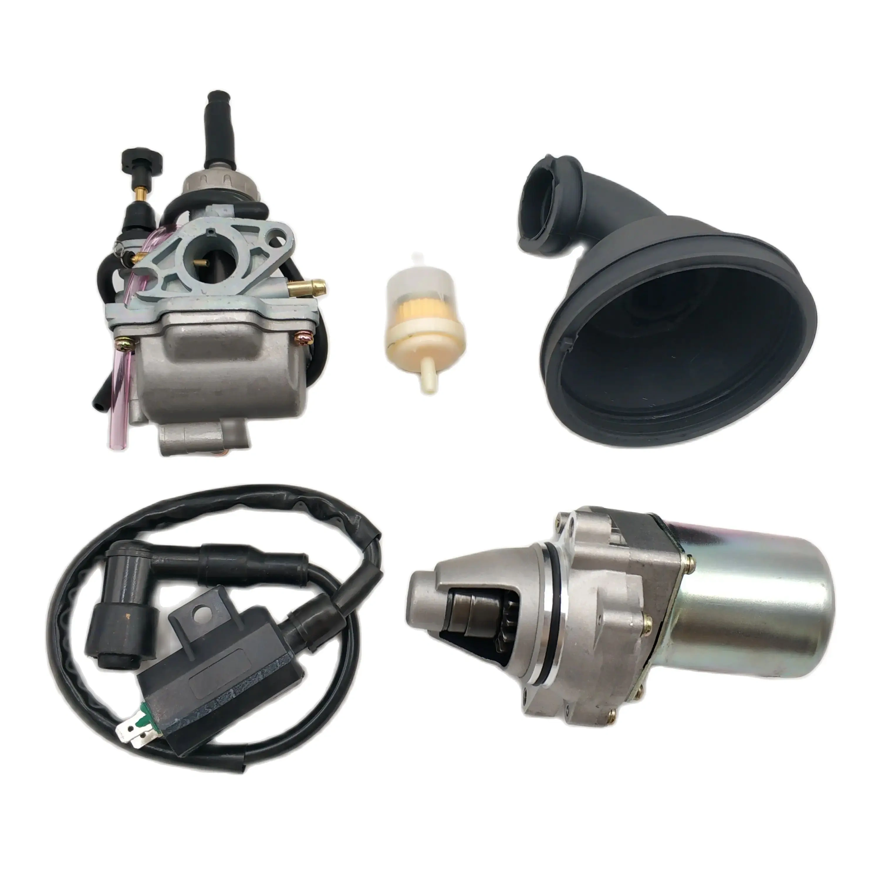 NEW Carburetor CYLINDER SET Rubber Intake Airbox Boot Starter FOR SUZUKI LT80 1987-2006