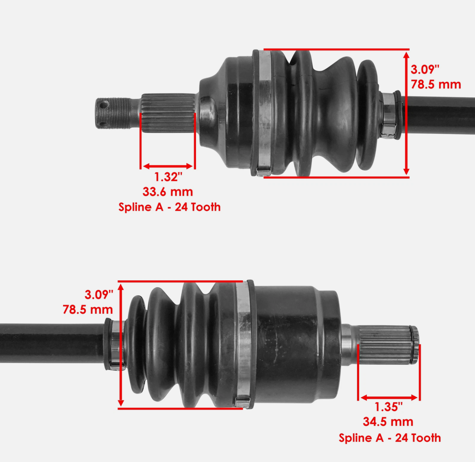 Rear CV Axle For Honda ATV Left Or Right 42250-HR6-A62 42250-HR6-A61 42250HR6A62