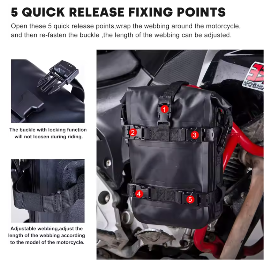 For CFMOTO 450MT MT450 CF 450 MT 800MT Motorcycle Frame Crash Bars Waterproof Bag Repair Tool Placement Bag