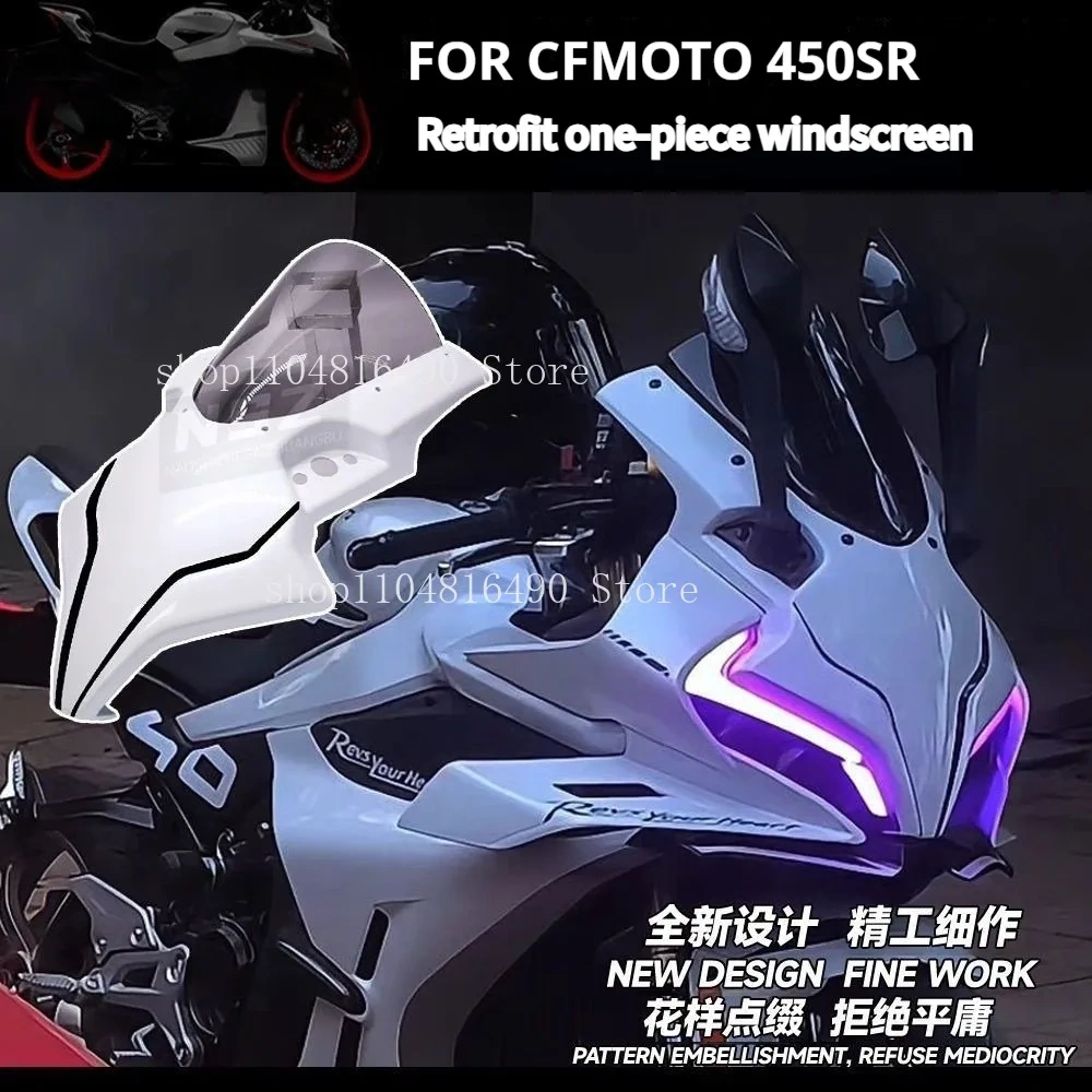 For CFMOTO 450SR 450SRS  Modified Thickened Front Windshield Deflector New Sports Windshield Motorcycle Accessories