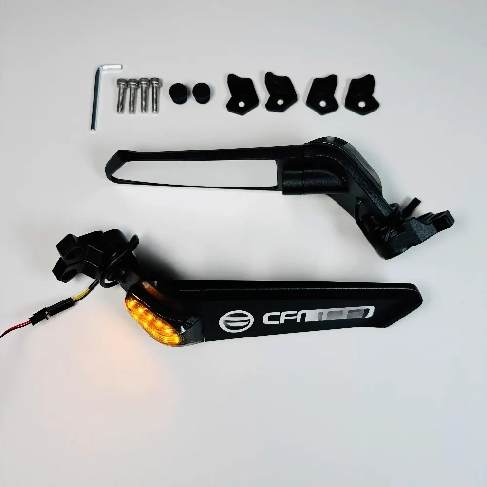 for cfmoto  675SR 450SR Stabilizing Wing Water Flow Light Rearview Mirror,enlarged Mirror Surface,aluminum Alloy.Fairing