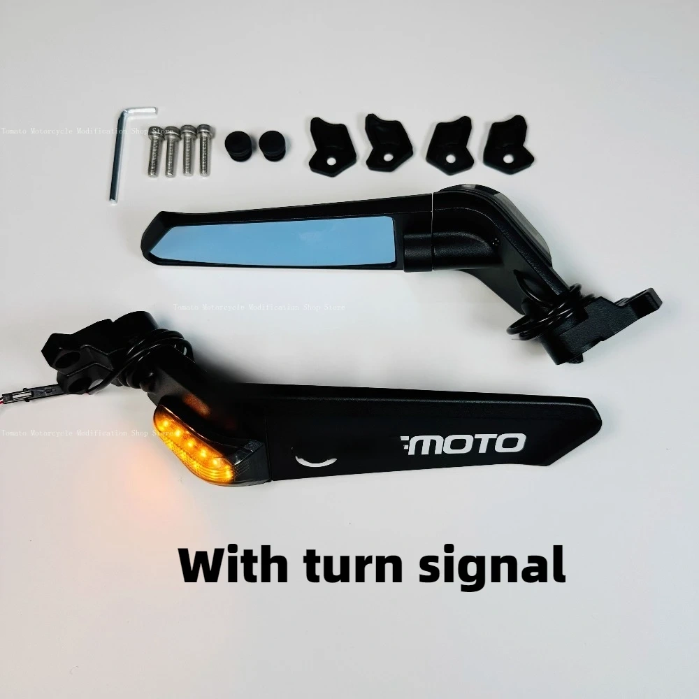 for cfmoto  675SR 450SR Stabilizing Wing Water Flow Light Rearview Mirror,enlarged Mirror Surface,aluminum Alloy.Fairing
