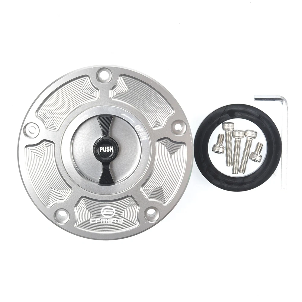 For CFMOTO 800MT 650NK 400GT 400NK 450NK 250NK 450SR 250SR CNC Fuel Gas Tank Cap Cover Aluminum Keyless Motorcycle Accessories