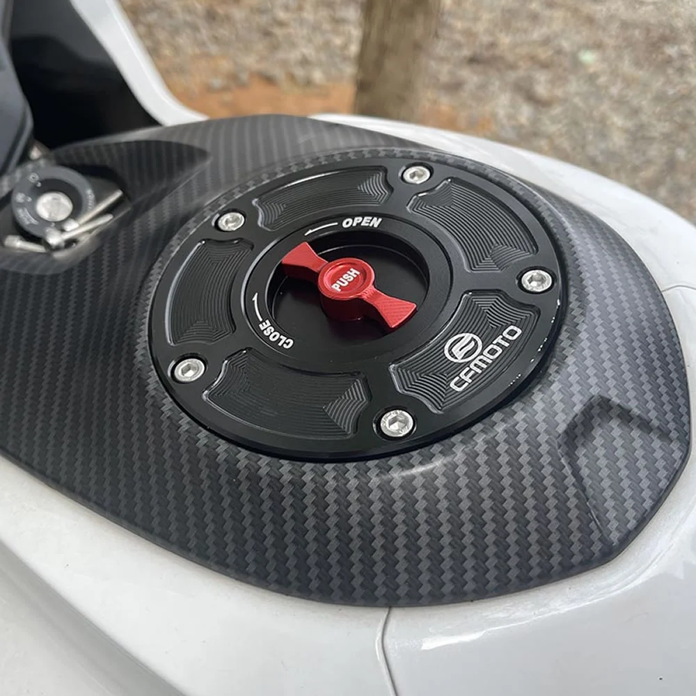 For CFMOTO 800MT 650NK 400GT 400NK 450NK 250NK 450SR 250SR CNC Fuel Gas Tank Cap Cover Aluminum Keyless Motorcycle Accessories