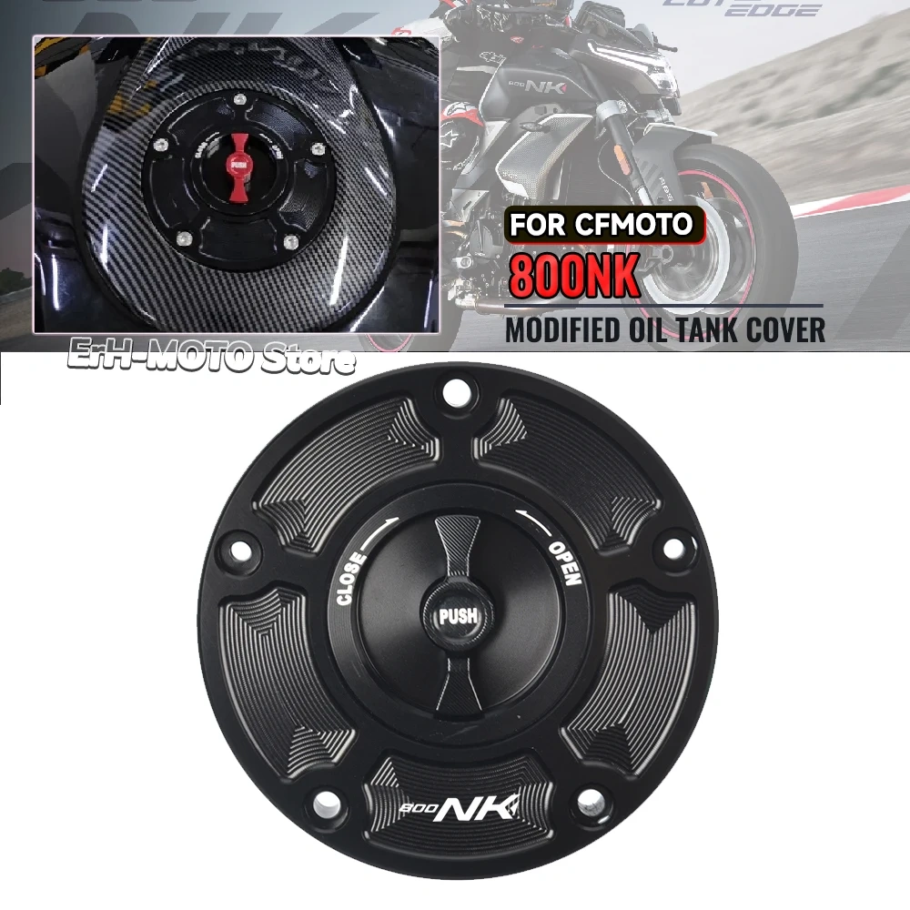 Gas Fuel Tank Cap For CFMOTO 800NK CF 800 NK Modified Aluminum Alloy Quick Removal Tank Cover Motorcycle Quick Release Cover