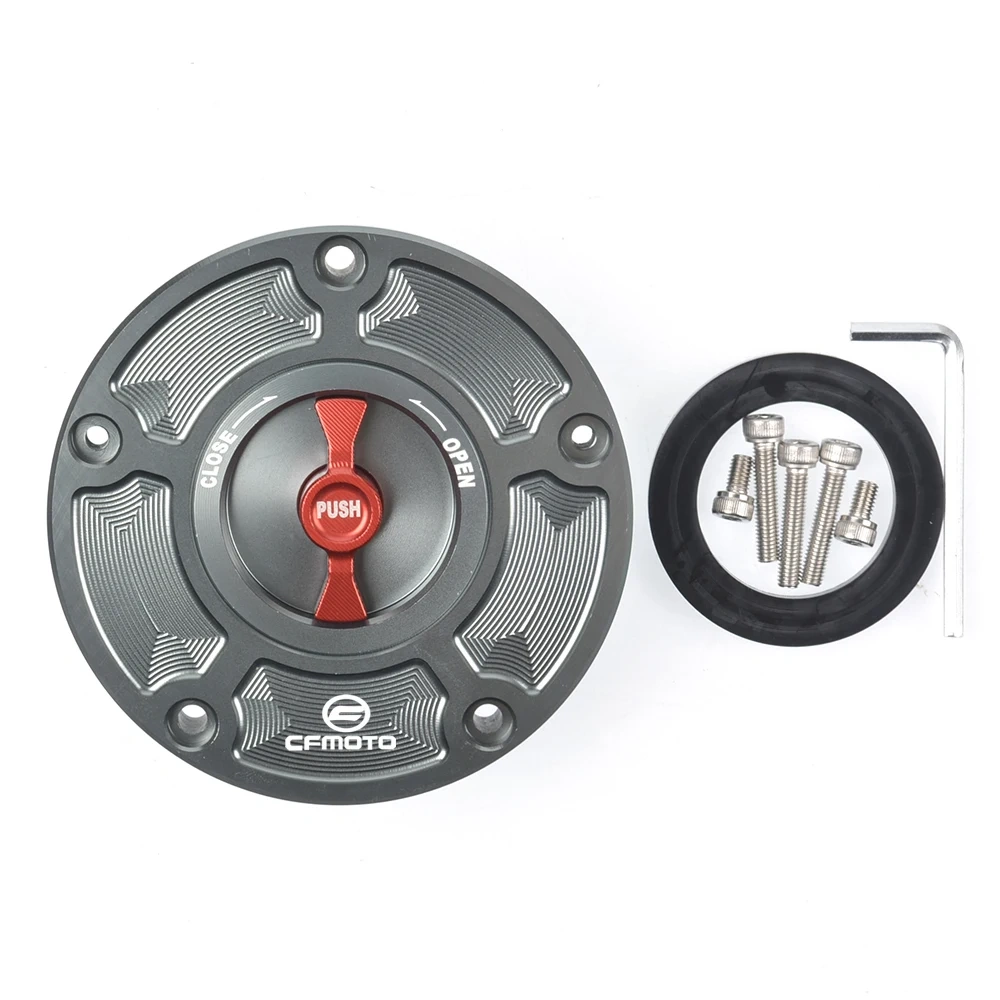 For CFMOTO 800MT 650NK 400GT 400NK 450NK 250NK 450SR 250SR CNC Fuel Gas Tank Cap Cover Aluminum Keyless Motorcycle Accessories