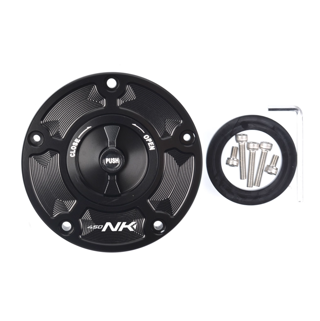 Gas Fuel Tank Cap For CFMOTO 800NK 450NK Modified Aluminum Alloy Quick Removal Tank Cover Motorcycle Quick Release Cover