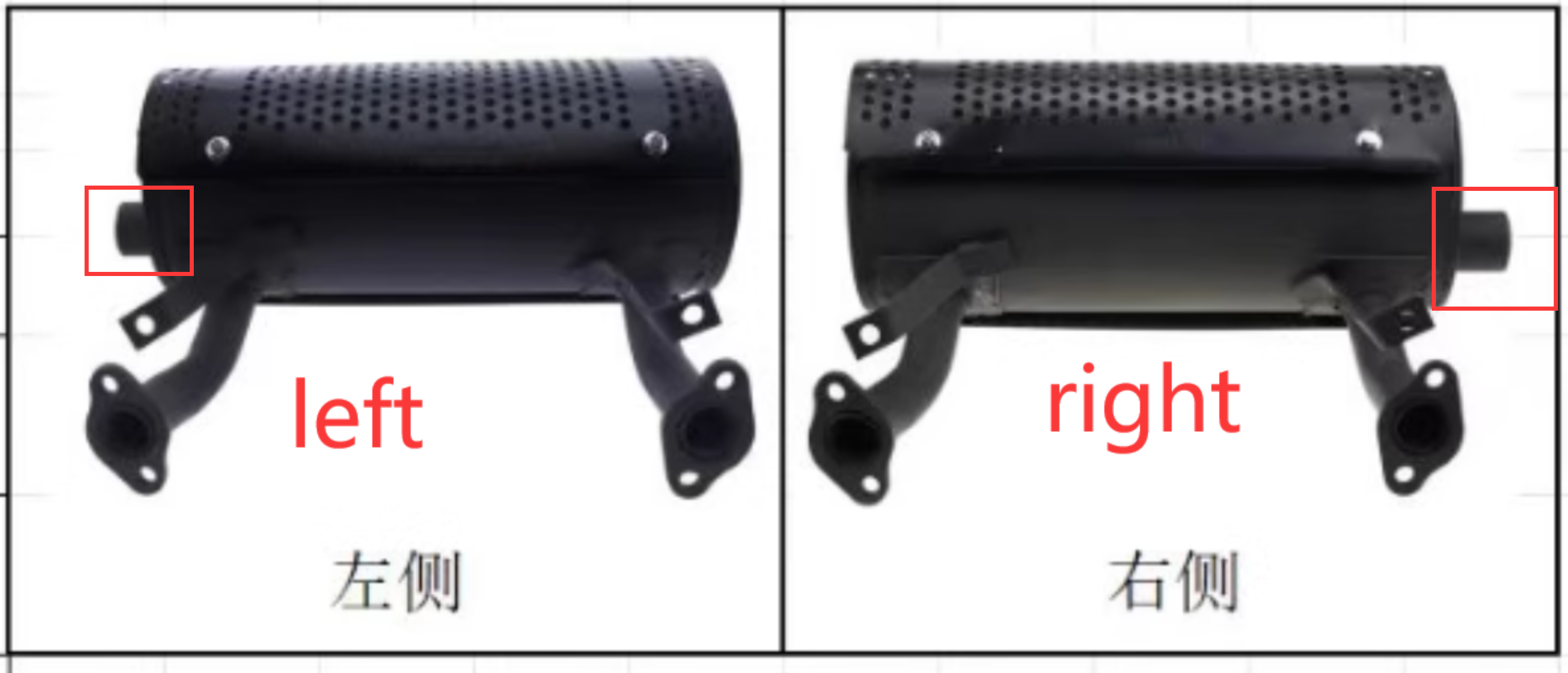 New Right/Left Side Muffler Fits for Honda Engines GX610 GX620 GX630 GX660 GX670 GX690 654280