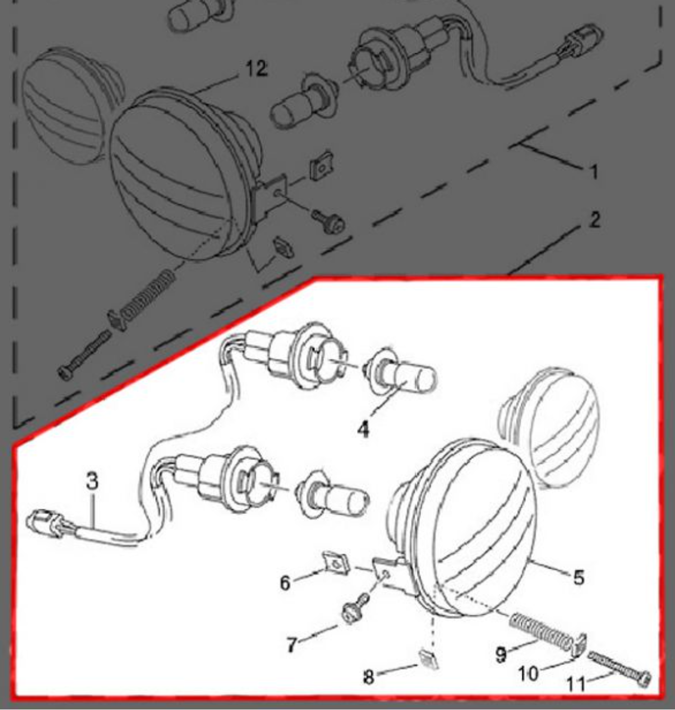 Left Right Headlight Assy HISUN 400CC HS400 ATV-4 35160-103-0000