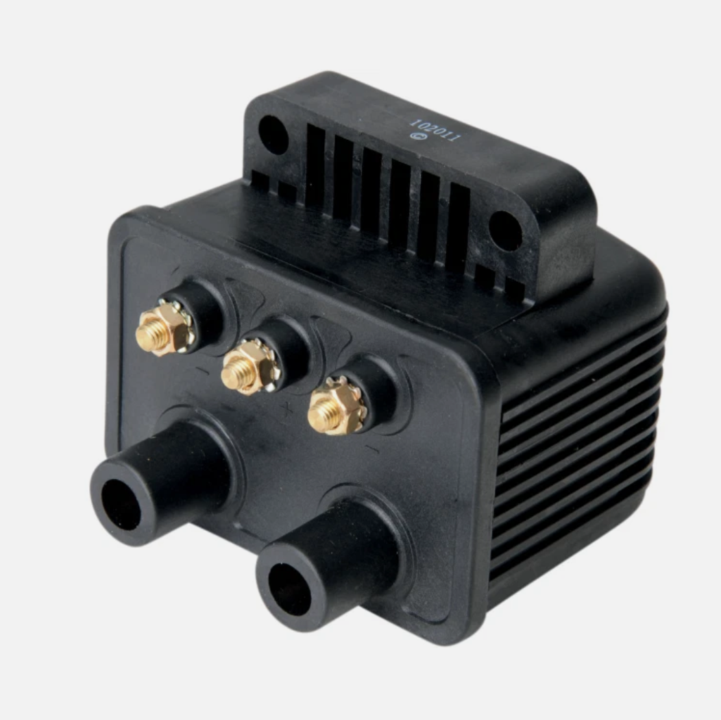 Drag Specialties Single-Fire Ignition Coil for Harley Davidson - Black 2102-0226