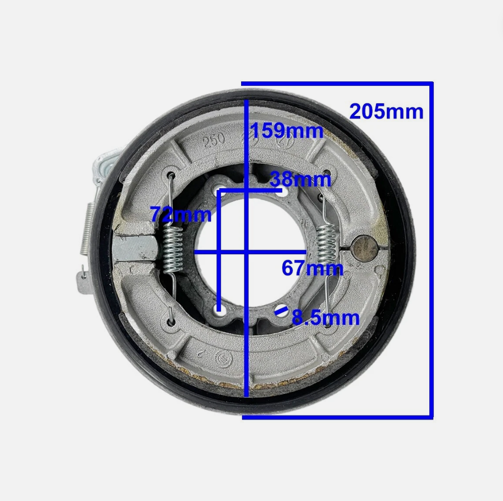 Rear Brake Shoe Assy for Jianshe 250 JS250 250cc Loncin ATV Quad Bremsbacke
