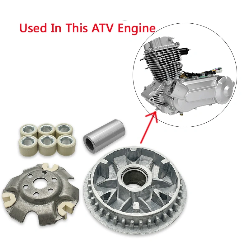 CVT engine Front Pulley Main Driving Wheel For kayo AU200 ATV200 loncin 200cc 1set