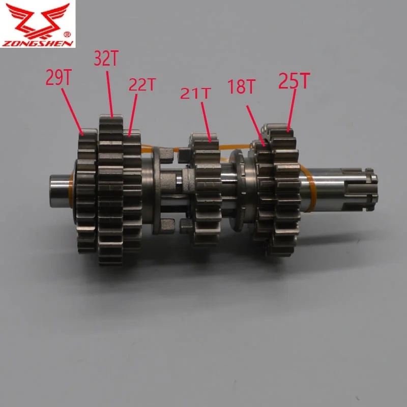 zongshen T4  Z1 NX6 kayo T4 CB250F CB250-F ZS172FMM engine gear countershaft M6 main shaft accessories PR250