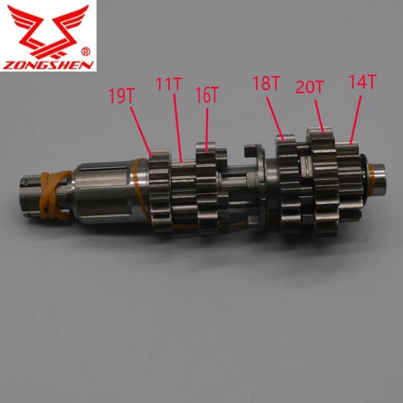 zongshen T4  Z1 NX6 kayo T4 CB250F CB250-F ZS172FMM engine gear countershaft M6 main shaft accessories PR250