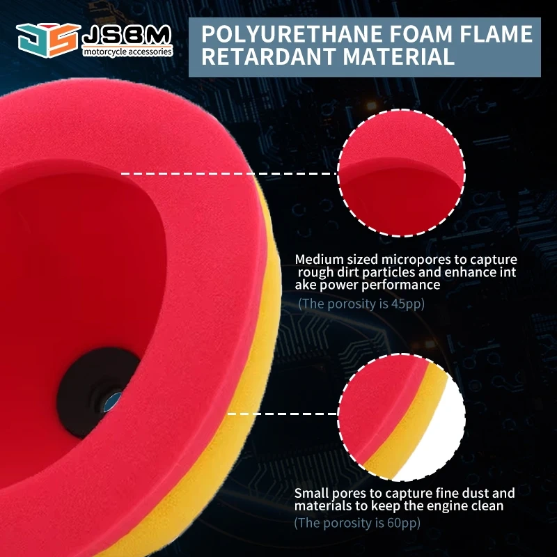 JSBM Motocross Engine Intake Cleaner Washable Dual Foam Air Filter For XMOTOS XZ250R NC250 KAYO T4 T6 SHINERA X2 X2X XY250GY