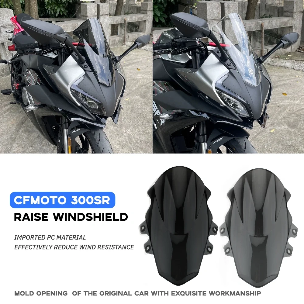Motorcycle Windshield For CFMOTO MY2023 250SRS 300SRS 250 300 SRS  Modified Competitive Windshield Modify Accessories