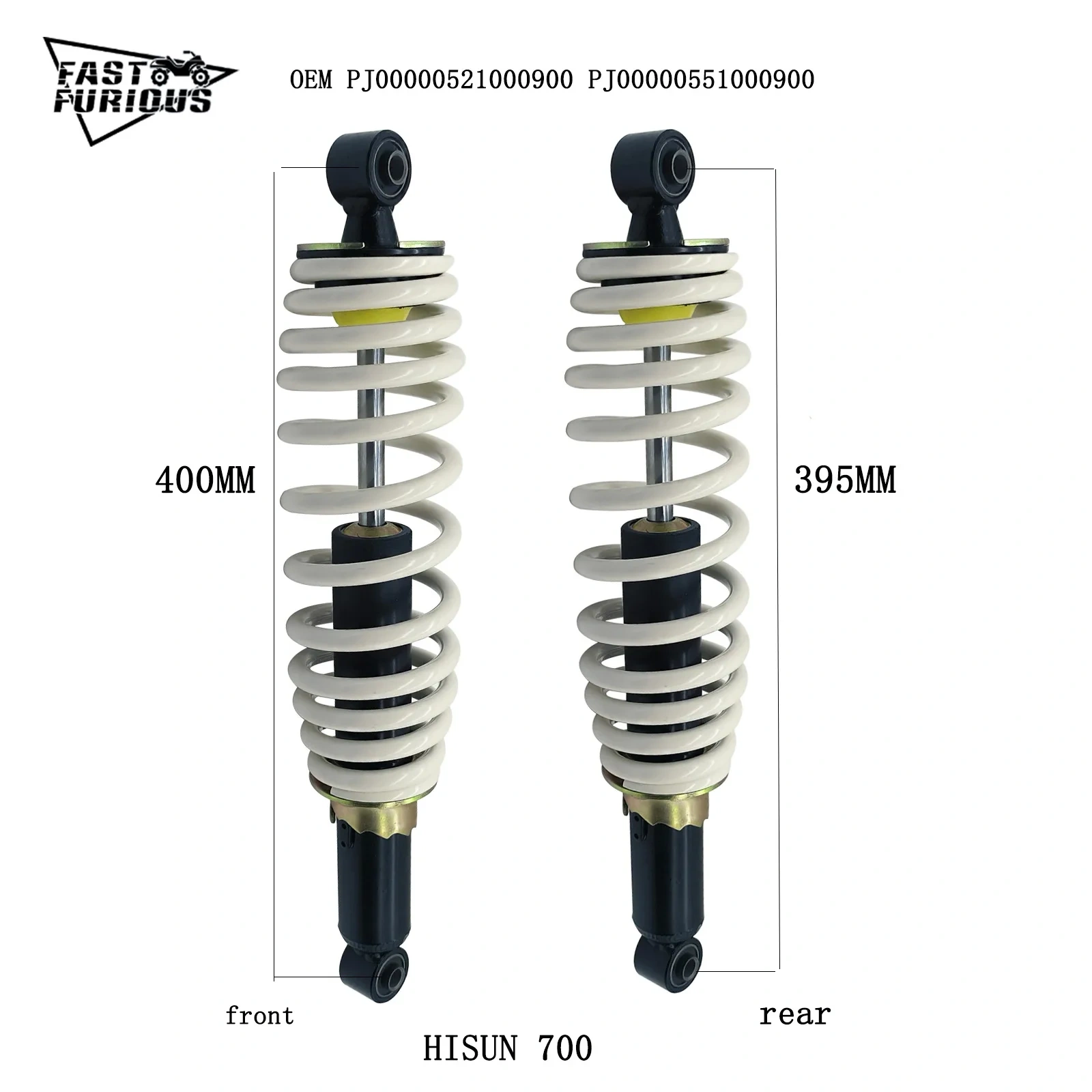 Front or Rear Shock Absorber For HISUN 700 UTV  PJ00000521000900 PJ00000551000900 QUAD GO KART Hole spacing 400mm 395mm