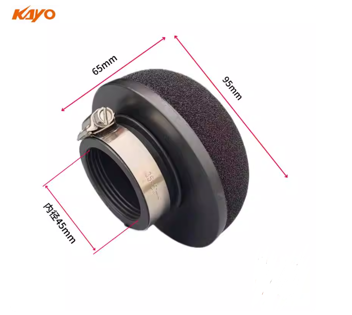 45MM  Air Filter for KAYO TD125 TT160 125CC 160CC motorcycle