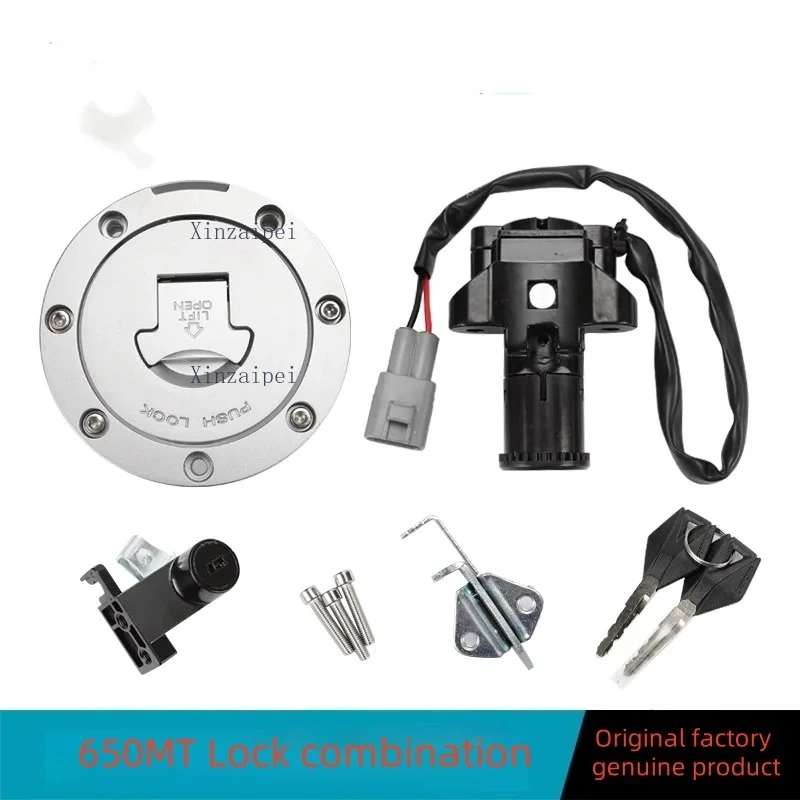 For CFMOTO 650MT Lock Assembly 650 MT CF650-3-3C Full Set Lock Fuel Tank Cushion Electric Door Lock Key Embryo Key Block