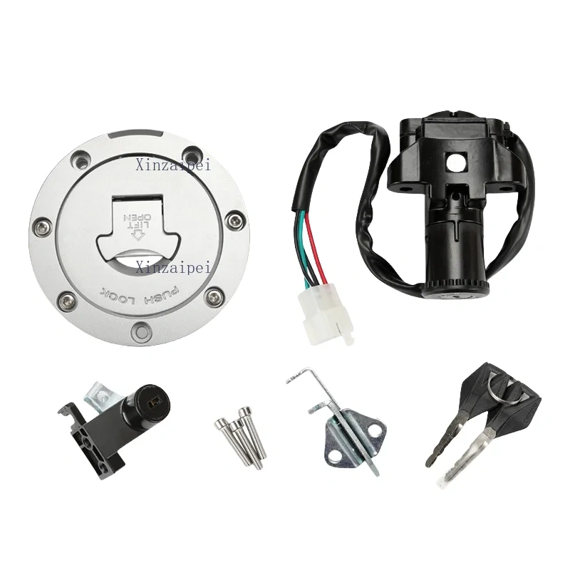 For CFMOTO 650MT Lock Assembly 650 MT CF650-3-3C Full Set Lock Fuel Tank Cushion Electric Door Lock Key Embryo Key Block