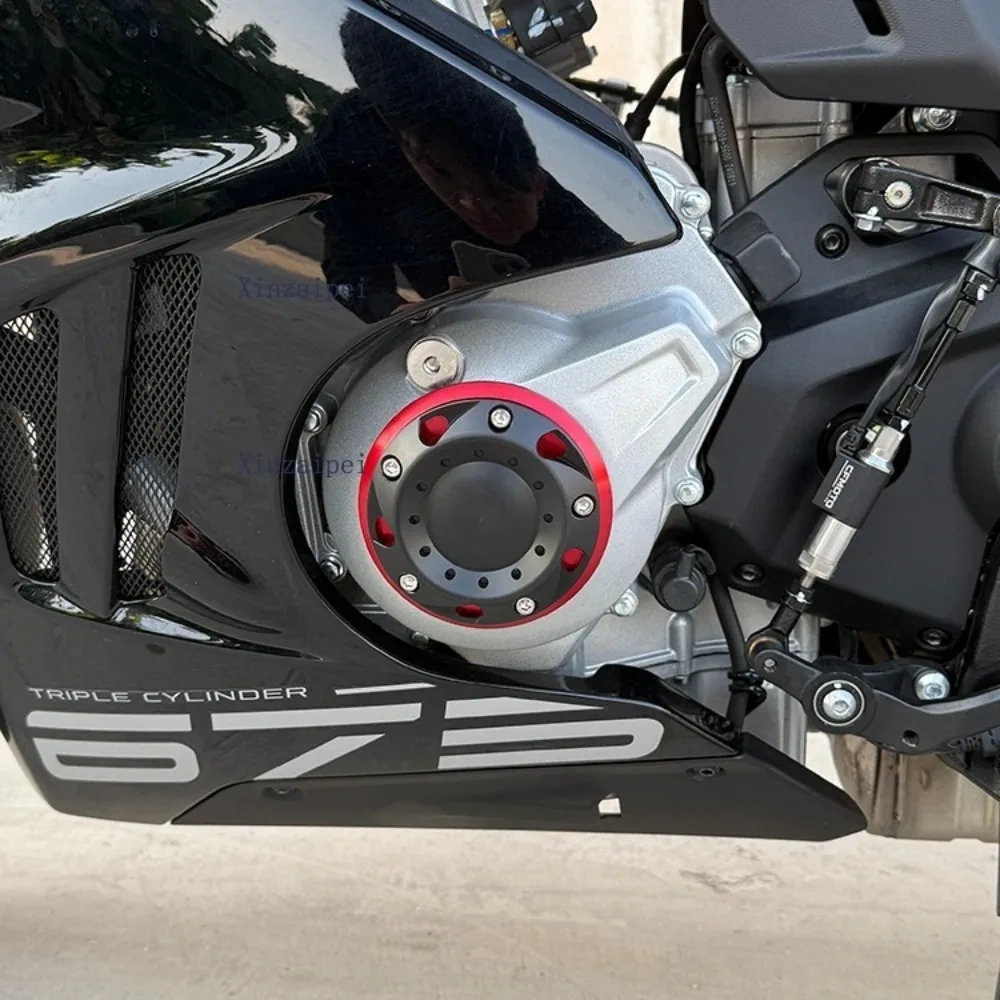 For CFMOTO 675NK 675SR engine side cover Modified left right protective cover CF650-10-11anti drop protective cover Accessories
