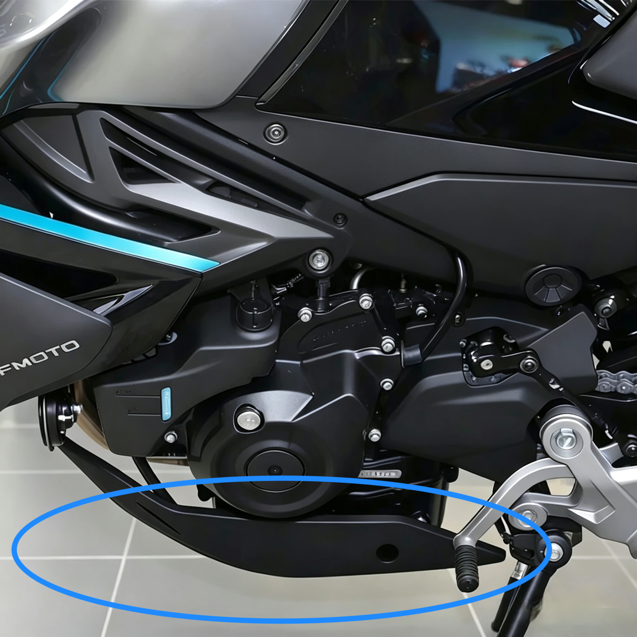 For CFMOTO CF450NK Engine Lower Guard Plate 450NK CF400-7 Motorcycle Side Cover Shell Decorative Cover Accessories Chassis Cover
