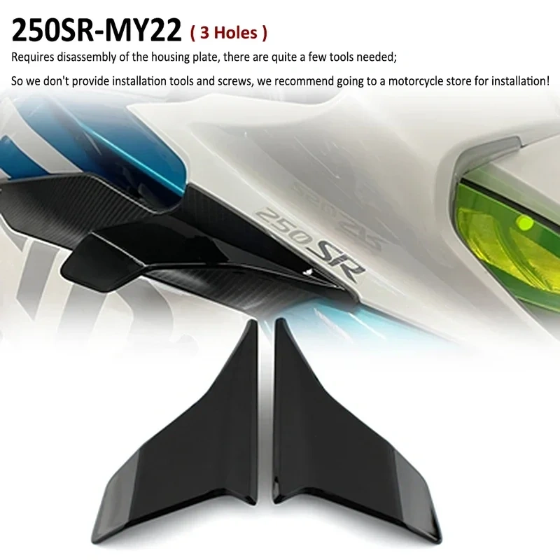 CF250SR Motorcycle Parts Side Downforce Naked Spoilers Fixed Winglet Fairing Wings Deflectors FOR CFMOTO CF 250SR 250 SR MY22