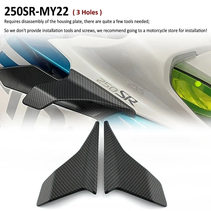 CF250SR Motorcycle Parts Side Downforce Naked Spoilers Fixed Winglet Fairing Wings Deflectors FOR CFMOTO CF 250SR 250 SR MY22