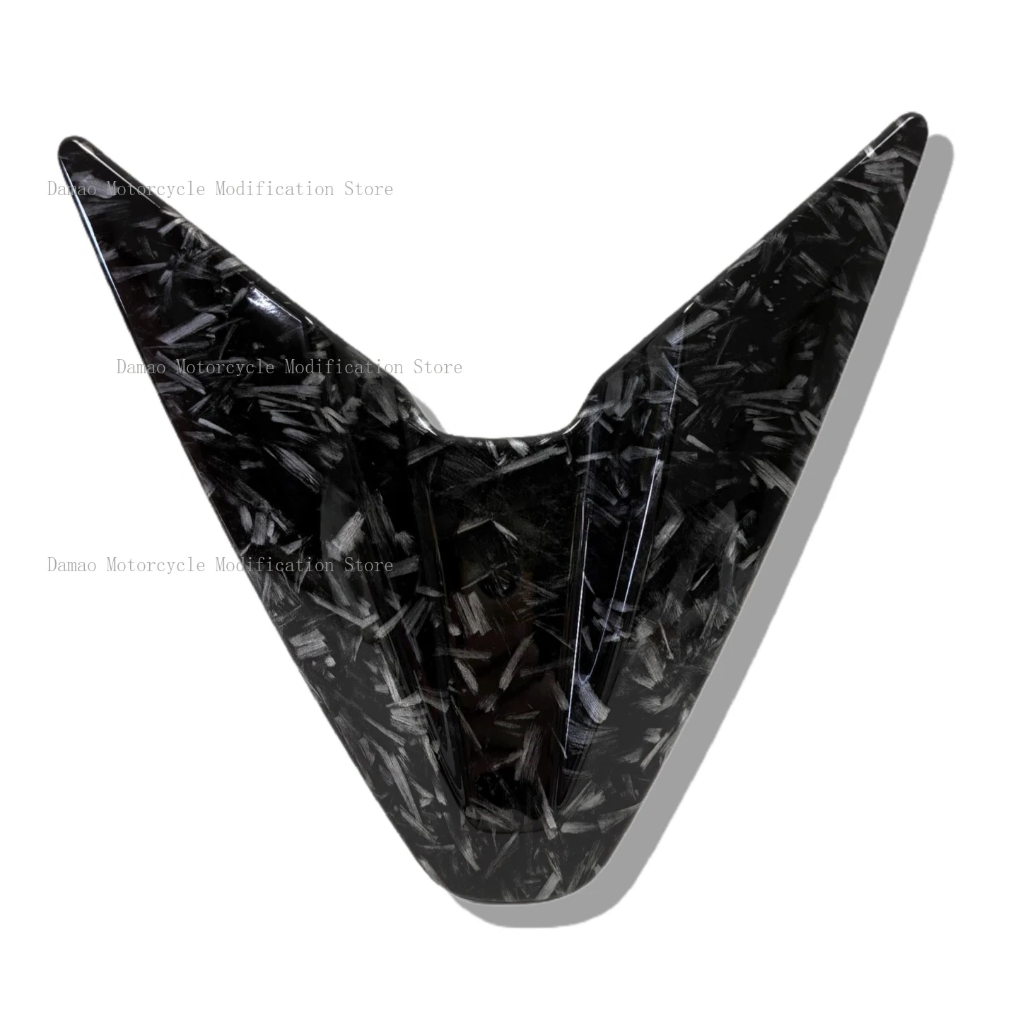 For CFMOTO 675NK Modification Headlight Watermark carbon fiber,Front air dam cover,Starlight white windscreen decorative shell