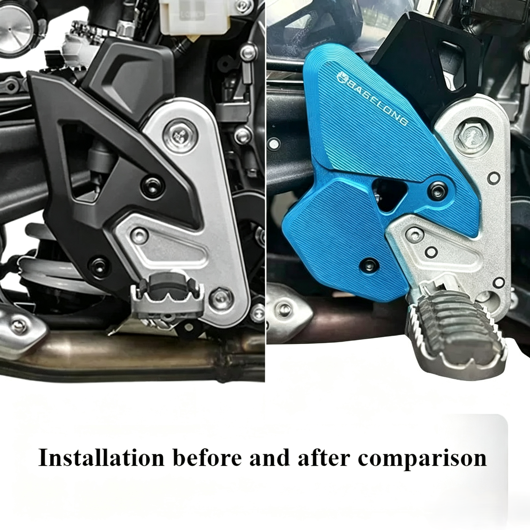 For CFMOTO cf 450MT 800NK Motorcycle Foot Peg Rest Protector Rear Heel Guard Aluminum alloy front footrest side wing Accessories