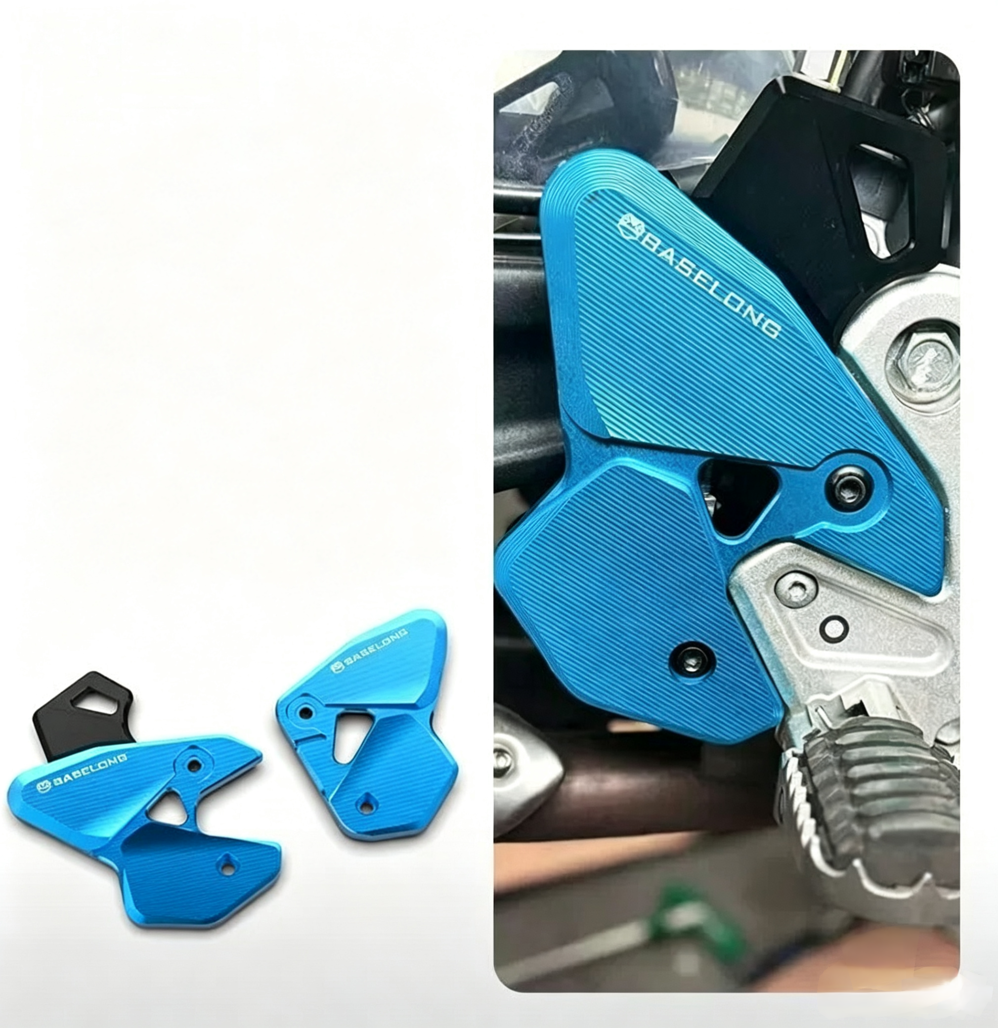 For CFMOTO cf 450MT 800NK Motorcycle Foot Peg Rest Protector Rear Heel Guard Aluminum alloy front footrest side wing Accessories