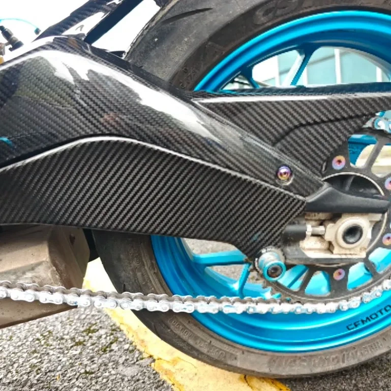 For CFMOTO 675SR one-stop fuel tank cap, key cover, fixed air wing, exhaust hood, real carbon fiber accessories,cfmoto675sr wind
