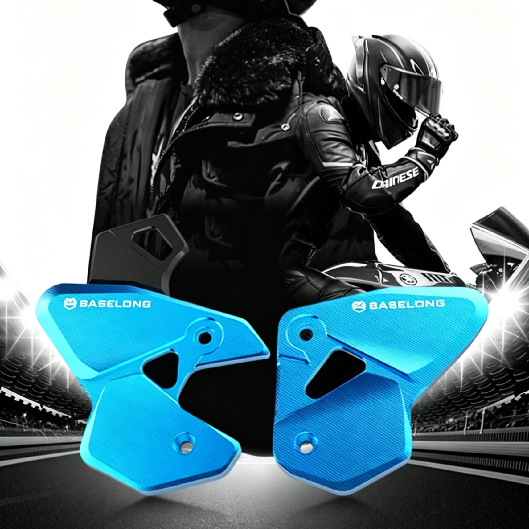 For CFMOTO cf 450MT 800NK Motorcycle Foot Peg Rest Protector Rear Heel Guard Aluminum alloy front footrest side wing Accessories