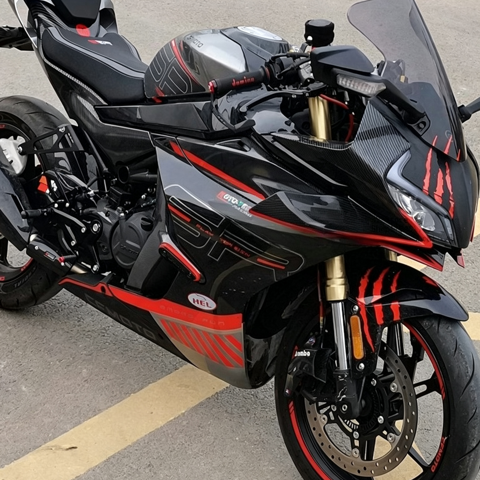 For CFMOTO 450SR headlamp housing outer cover, shell guard plate, deflector cover, headlamp side plate guard cover accessories
